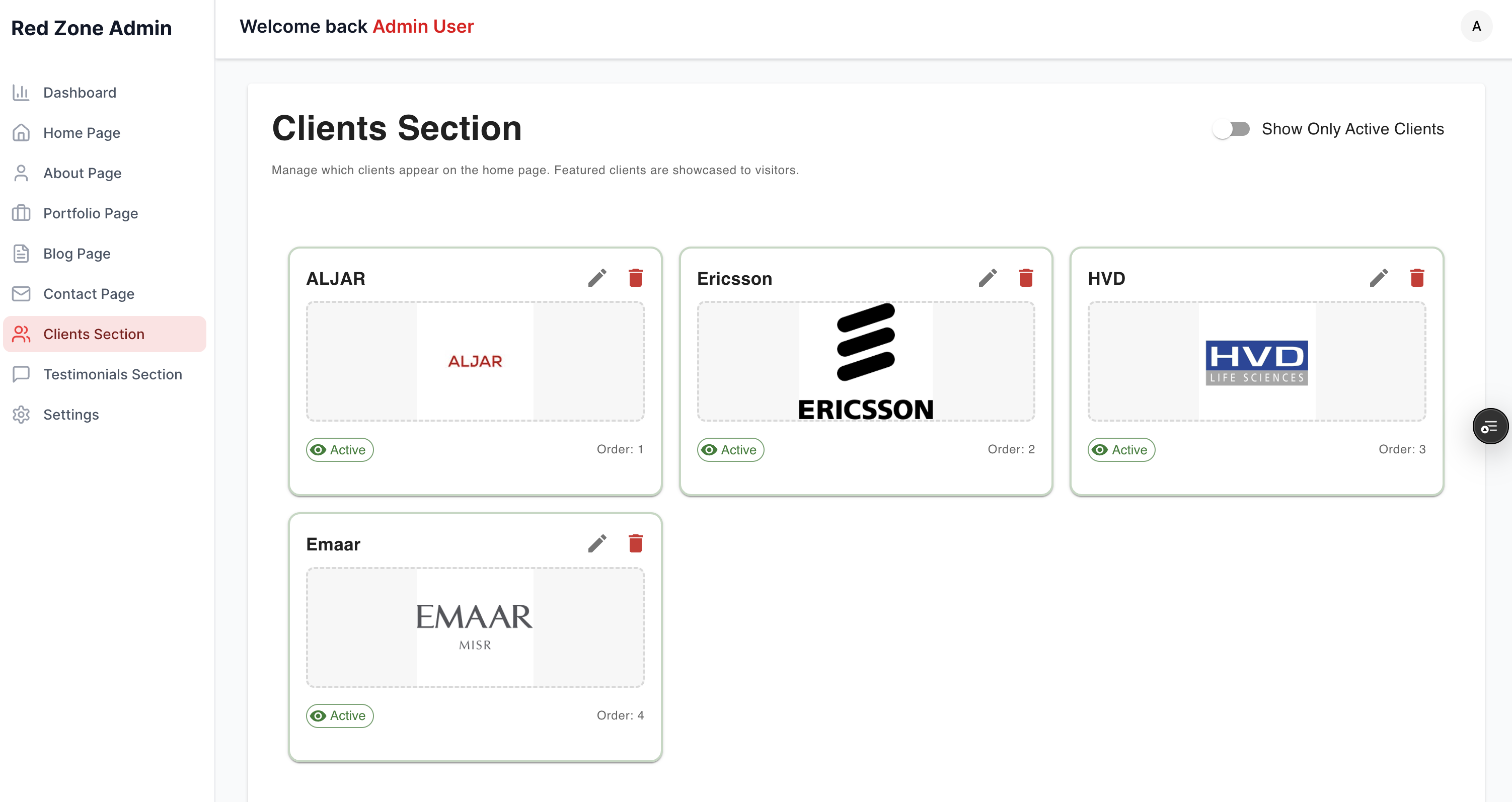 Client Dashboard